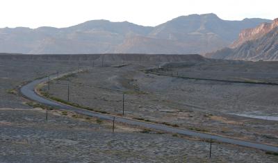 Frontage Road and railroad