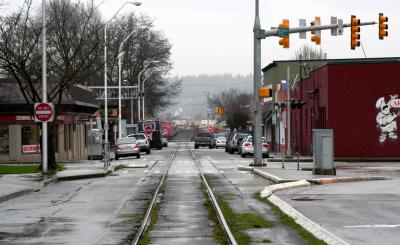 Houser Street railroad track