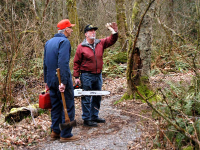 A week after I discovered the fallen tree, Ken and Carl discuss the challenge ahead