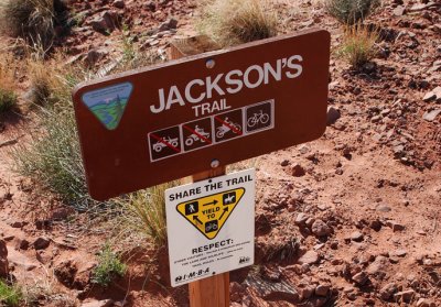 Trail identified at junction with Amasa Back Trail