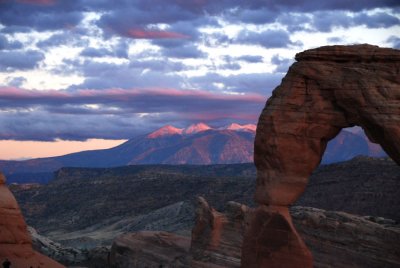 Arching over the La Sal Mountains