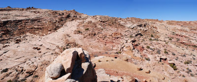 My turn-around point (a dead end)---looking at the top rim of the reef
