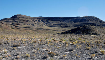 Main summit (at left) and Lake Bonneville terraces
