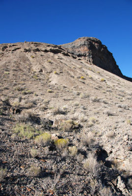 South summit is behind the high point