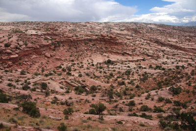 View east from Jeep Arch: stream basin in Culvert Canyon