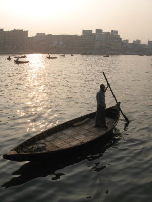 Sunset over the River Buriganga