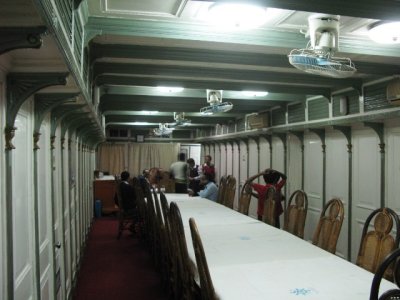 Interior of one of the Rocket steamers to Khulna