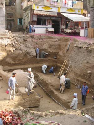 Excavation in the Aswan bazaar