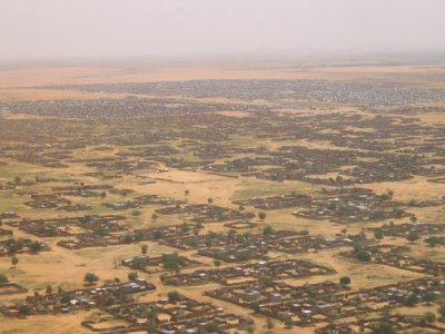 Abu Shouk and Al-Salam IDP camps from the air
