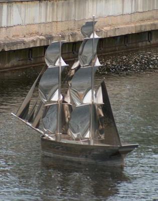 Stainless steel sailing ship 2.