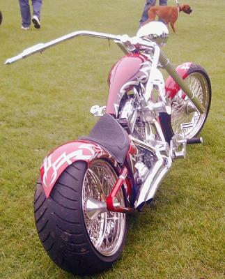 Fat tyred Harley.