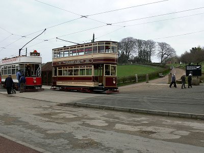 A pair of trams