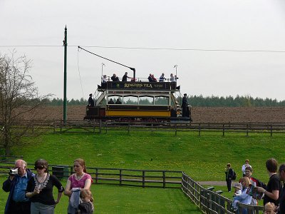 A passing tram