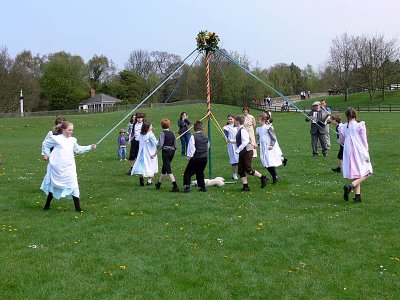 Dancing round the maypole