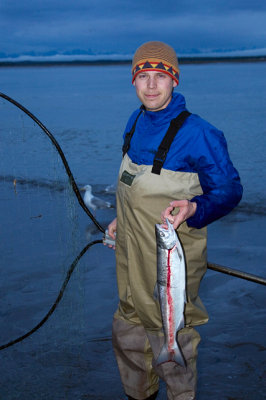 John & Netted Sockeye Salmon