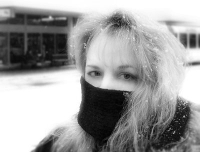 Ronda Keeping Warm At The Fur Rondy Festival Parade