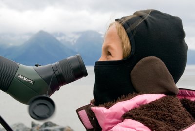 Taylar Viewing Mountain Goats Up On High