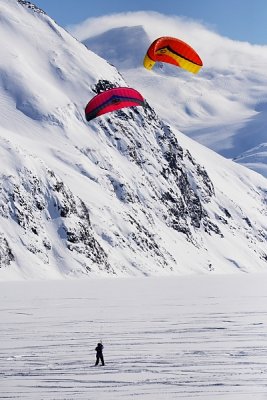 Kite Snowboarding
