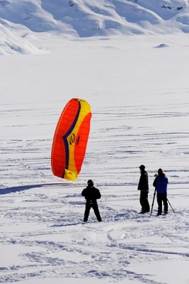 Kite Snowboarding