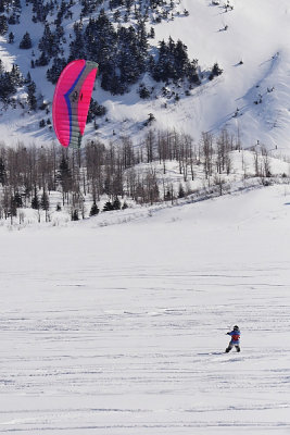 Kite Snowboarding
