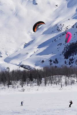 Kite Snowboarding