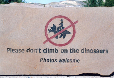 No riding on dinosaurs