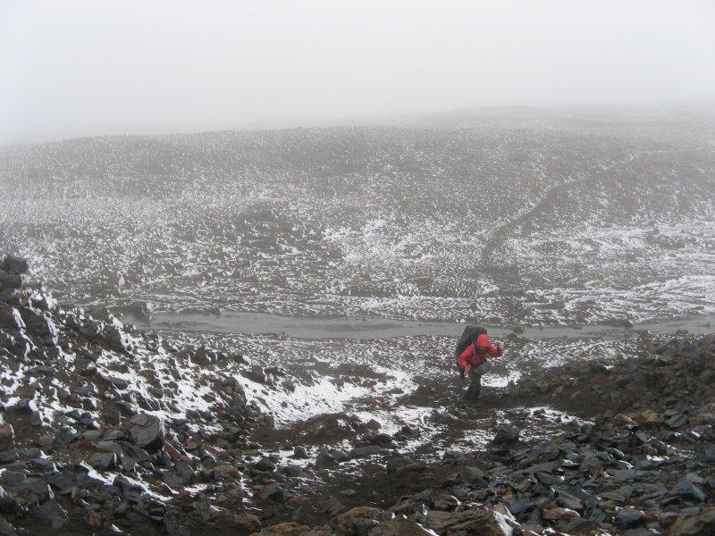 Struggling in the moonscape