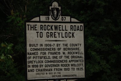 Sign on the road to Greylock