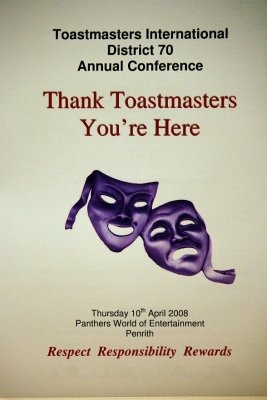 Thursday - Thank Toastmaster's your here