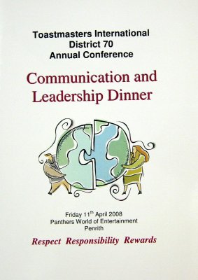 District 70 Toastmasters 2008 Communication & Leadership Dinner