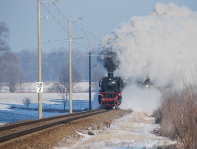 smoke plume above the steam special to Innsbruck