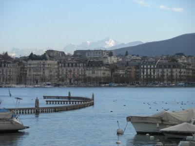 Mont Blanc above Geneva