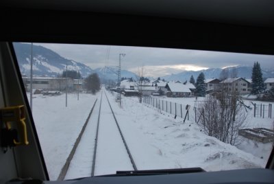 approaching Oberammergau as seen from the cab