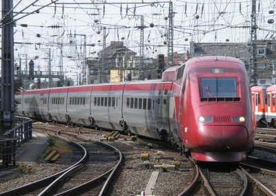 the Thalys arriving from Paris-Nord with +13min