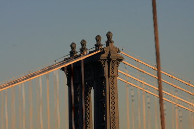 Top of tower colums at Manhattan Bridge