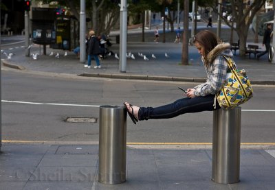 Girl on mobile phone