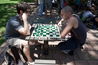 Chess with two young males