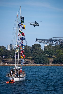 Sea King with yacht