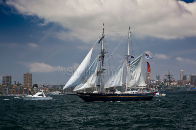 Young Endeavour in tallships race