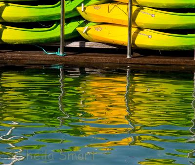 Canoe reflection