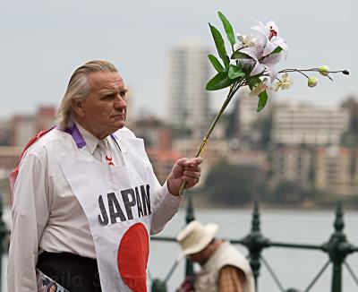 Man with flower