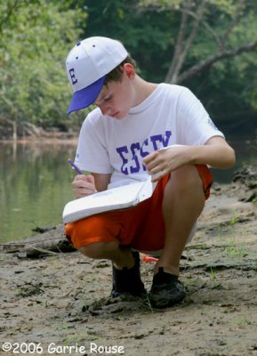 taking notes on the upper Mattaponi