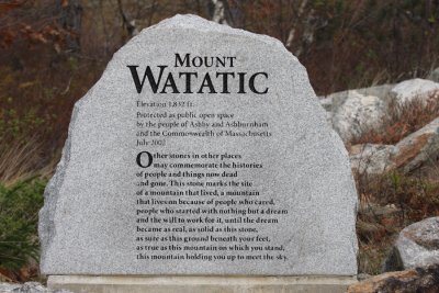 Nice tribute to those who worked hard to protect Mt. Watatic