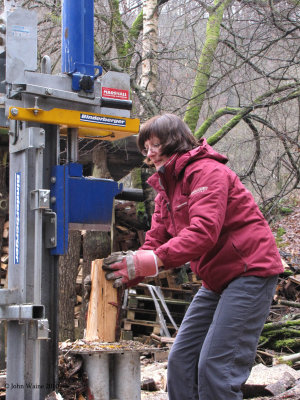Jane and Swedish Log Splitter