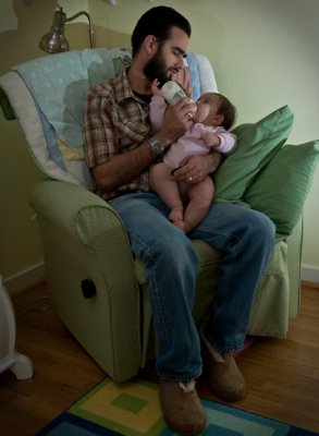 Ava and Daddy in the rocking chair pt. 1