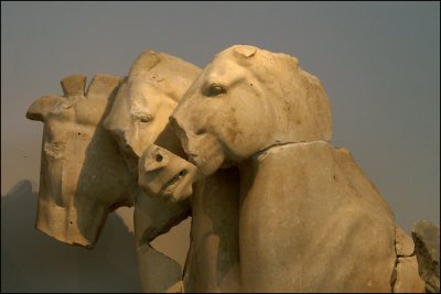 horses from a temple cornice