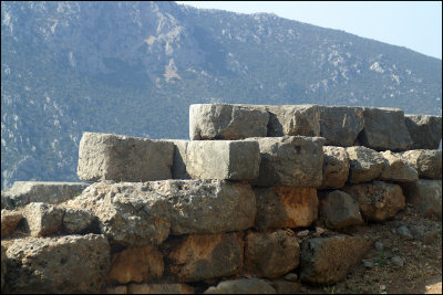 piled stone wall