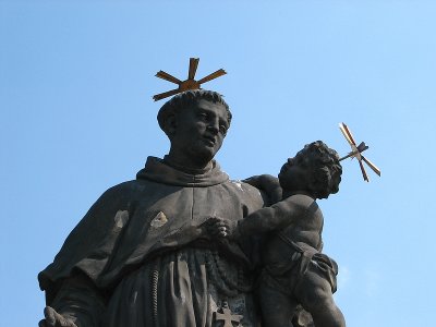 Statue on Charles Bridge, Prague.