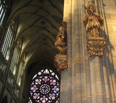 Inside St. Vitus church, Prague