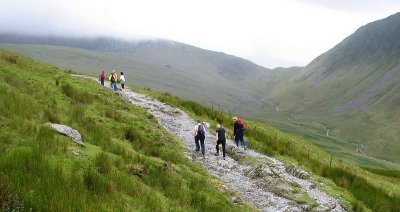 Tramping up Snowdon